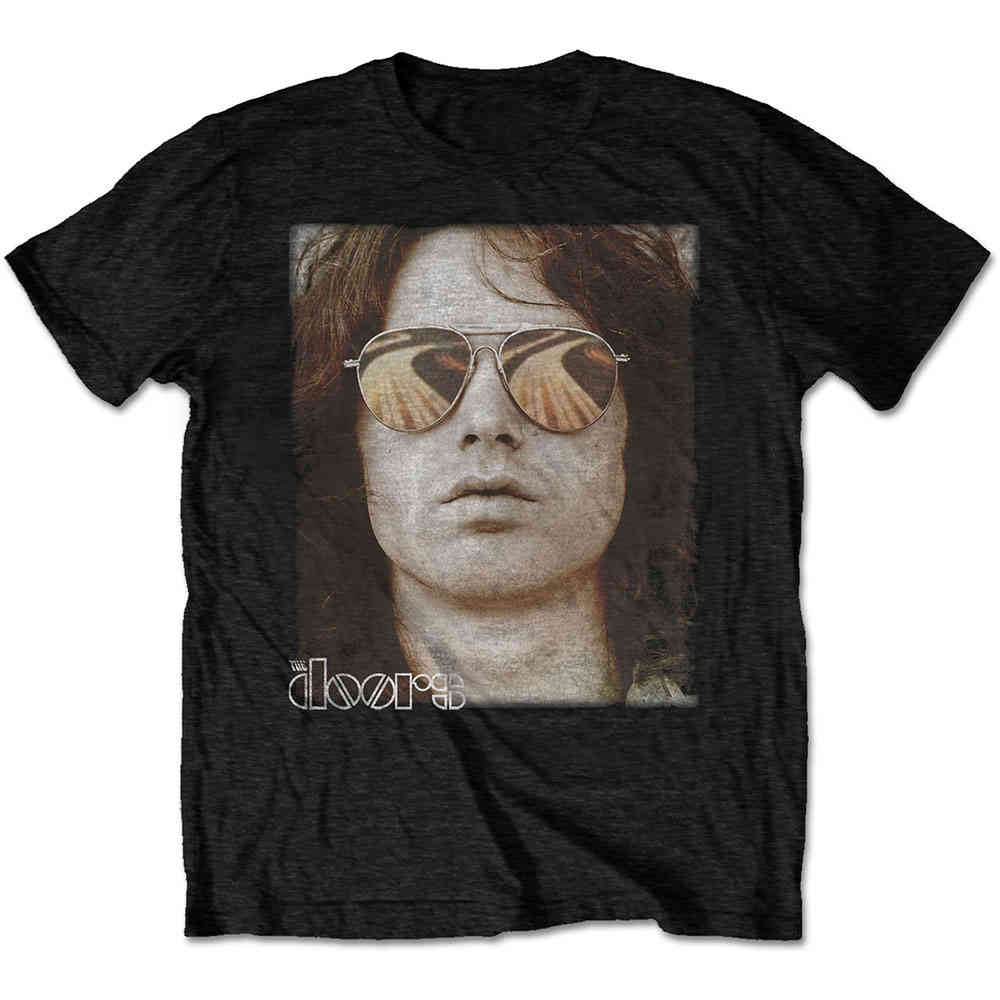 The Doors - Jim Face Heren Tshirt - Zwart